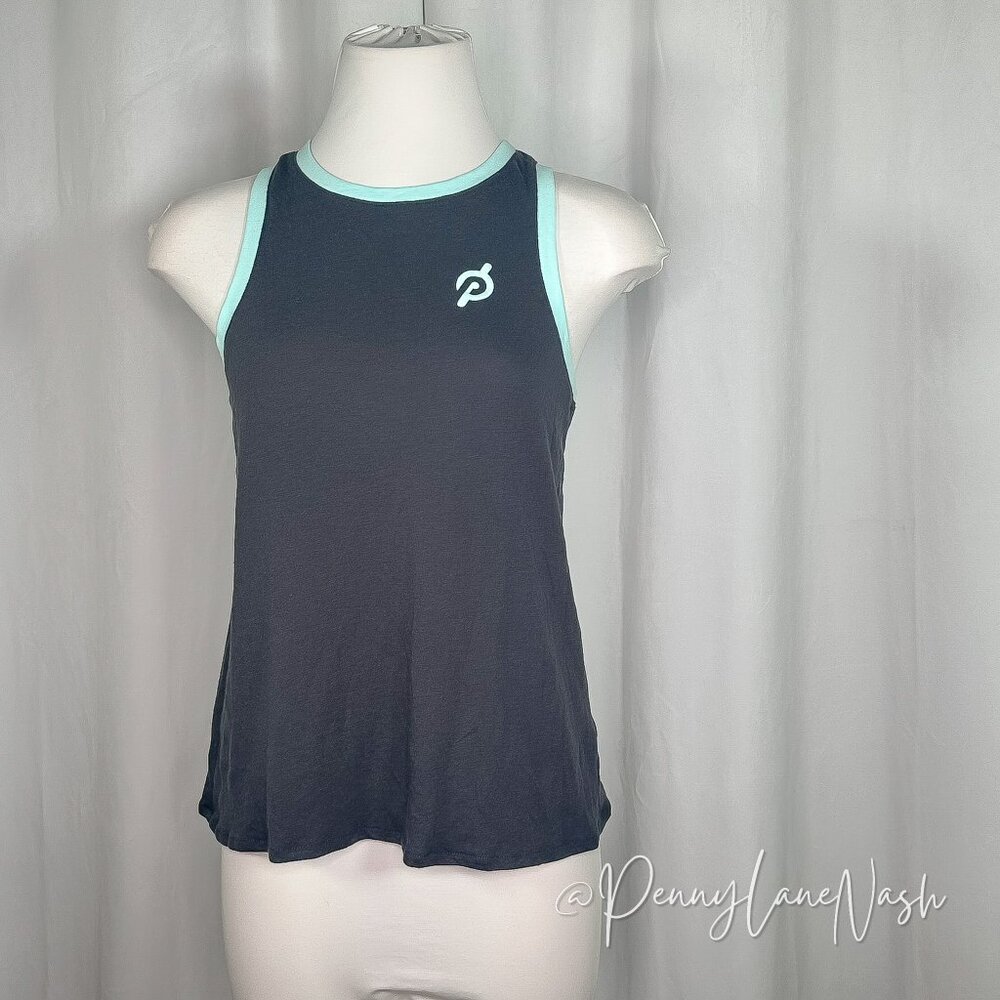 NWT Peloton Tulip Back Athletic Tank Top Black - Picture 2 of 8
